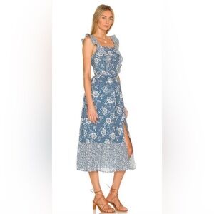 PAIGE Blue and White Floral Maxi Dress